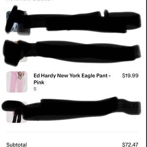 Ed Hardy Pink Eagle Design Trousers